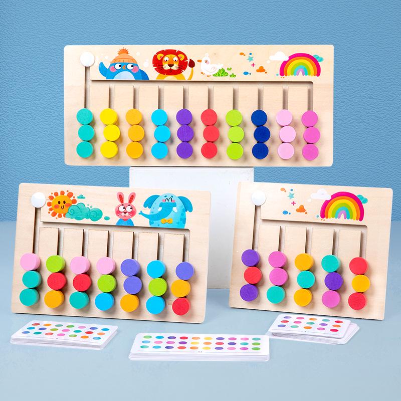 Color Logic Chess Game: Montessori Training Board for Kids Ages 3-5