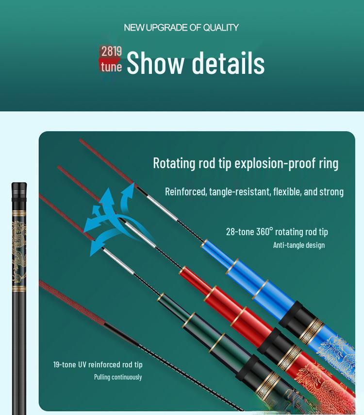 Guangwei Qianxun Ultralight 28/19 Action Carbon Carp & Bream Fishing Rod