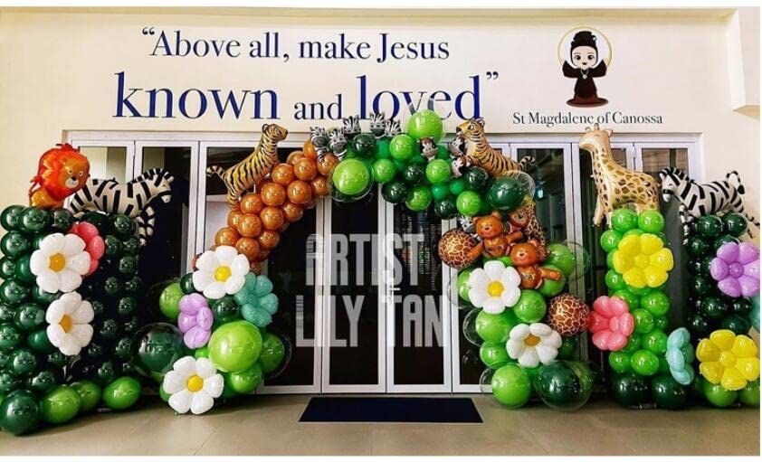 Flower Film Balloons, Daisy Balloons, Flower, Macaron Colors (5 Colors), Set of 10