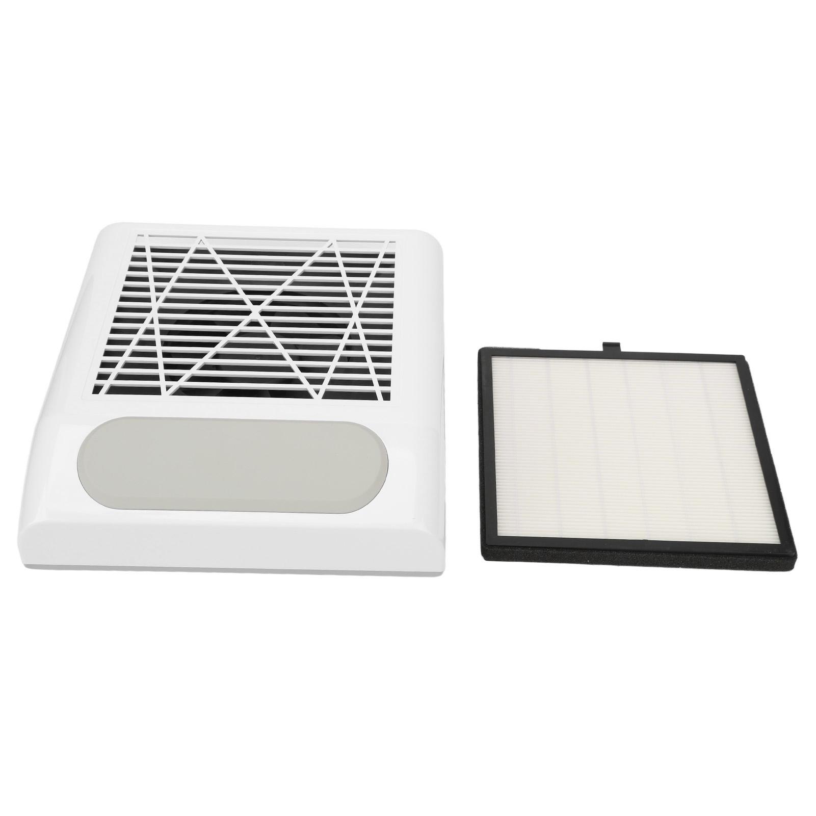 Пылесос для ногтей с многоразовым фильтром, сильная мощность всасывания 80 Вт, профессиональный пылесос для ногтей