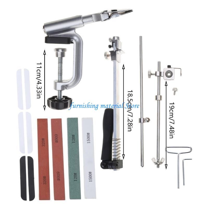 Y5GD RX-008 Profesjonalna Ostrzałka do Noży Design z Obracaniem 360° Ostrzałka Kuchenna o Stałym Kącie z 10 Kamieniami Szlifierskimi