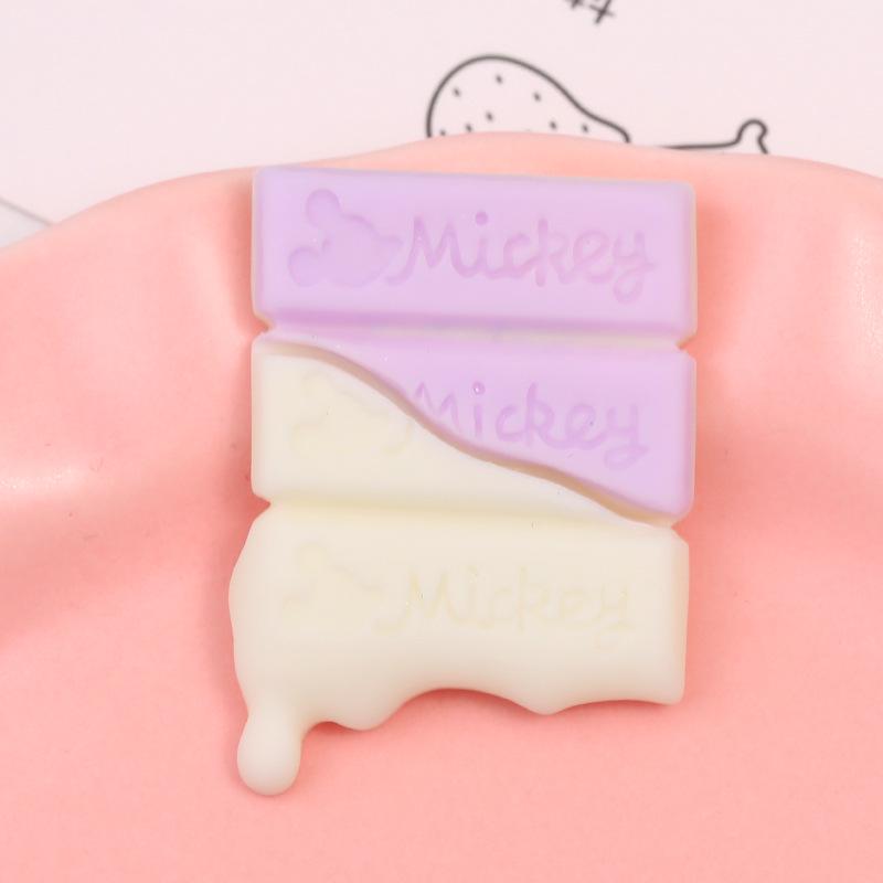 DIY Chocolate Bar Phone Case Decorations: Milk Chocolate Resin Stickers фиолетовый