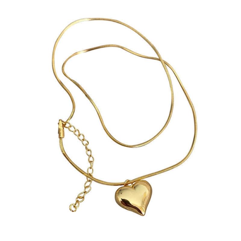 

Heart Pendant Necklaces Pendant Chokers Heart Pendant Collarbone Chain Titanium Steel Material Party Jewelry for Girls