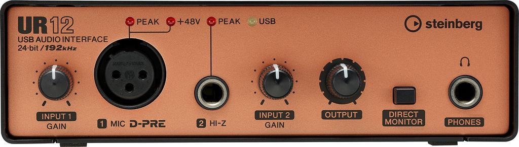 Steinberg Steinberg USB Audio Interface UR12 Black Copper Model UR12B &