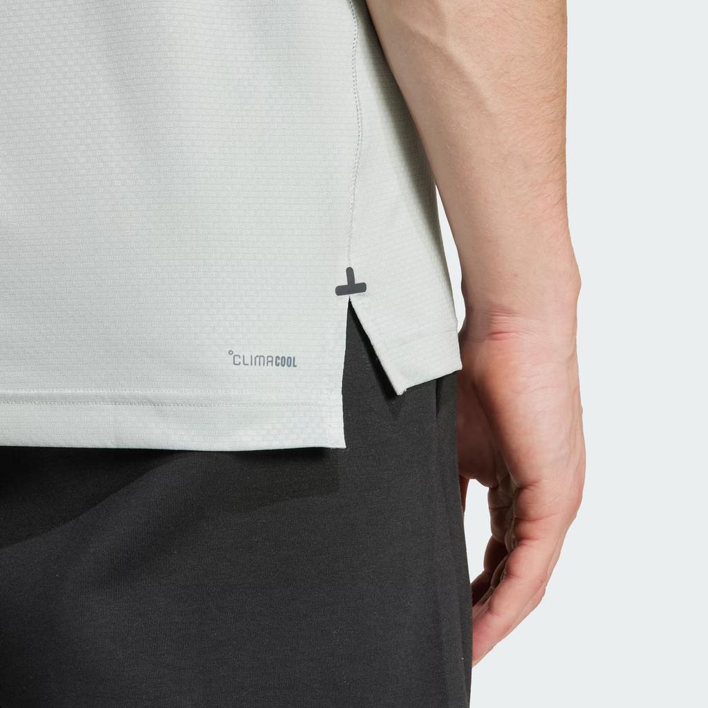 Adidas Gym Climacool Sports Round Neck Quick Dry Short Sleeve T-Shirt Men Tops Miracle-Silver JY9517