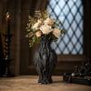 Creative Gift for Art Lovers 3D Printed Black Bird Vase, Gothic Flower Decorative Holder Compact Table Vase Dried Flowers, Retro Fantasy Ornament