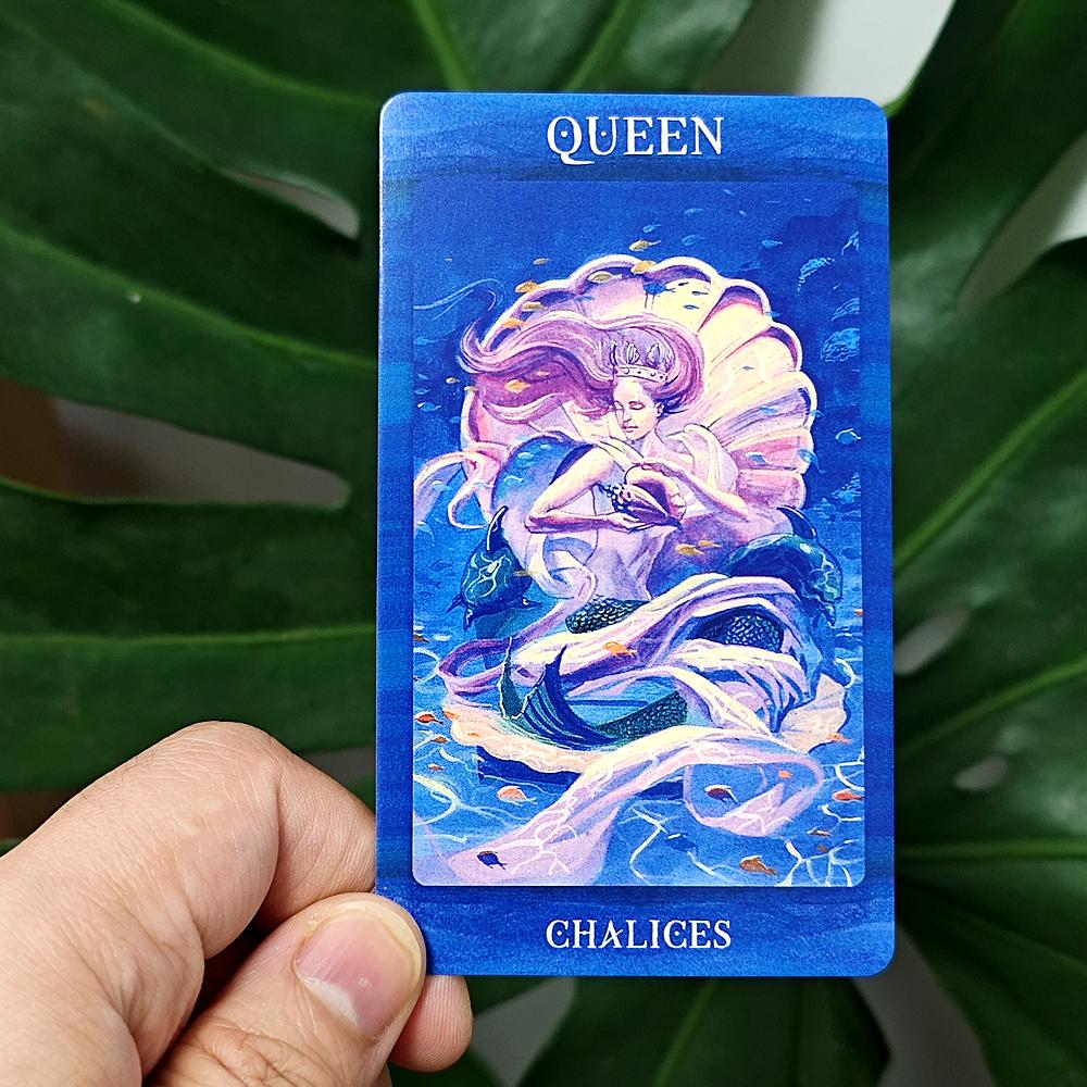 Tarot of Mermaids 10.3*6cm Creaturile frumoase și senzuale au farmecul ambiguu 78 buc. Cărți Sistemul Rider Waite