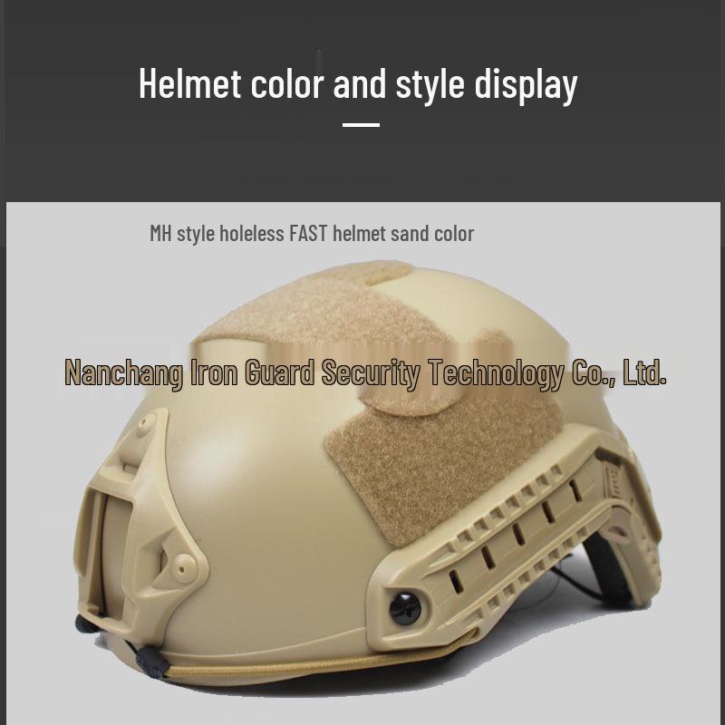 Tactical Military FAST Helmet - Simple Game CS Rail, Oval No-Hole Design for Outdoor Use