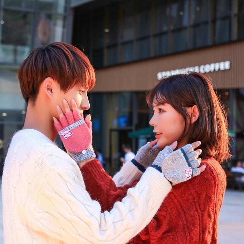 

Теплые пары бархатные флип зимние перчатки полупальцевые утолщенные популярные перчатки для маленьких братьев и сестер One size