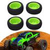 4 Pcs 1Celsius10 RC Off Road Tires 2 Front 2 Rear Round Stud Type Skin V Hole Hub High Grip RC Car Wheels