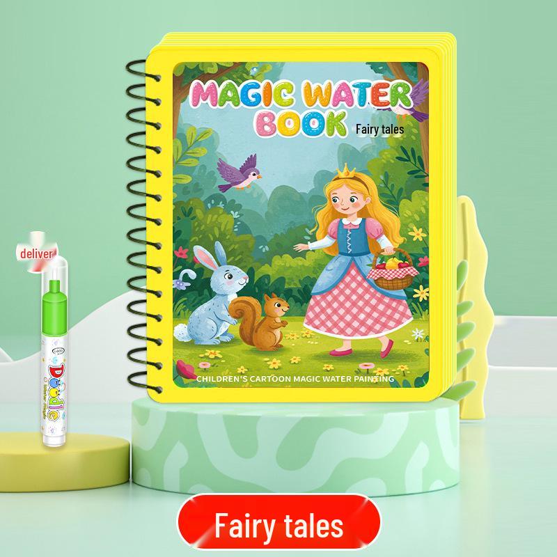 Reusable Children's Water Magic Painting Book with Water Pen for Doodling and Coloring