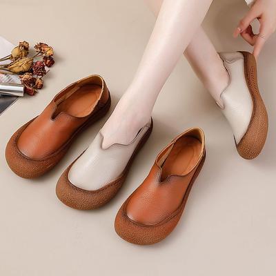 Women's Casual Platform Loafers Shoes Comfortable Work Business Shoes Leather Slip On Shoes for Women Flats Driving Walking Dress Shoes Penny Loafers