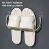 1Pc Simple Shoe Rack Wall-Mounted Bathroom Slippers Hook Holder Shoes Slipper Drain Storage Drying Rack Shoe Organizer Hanger