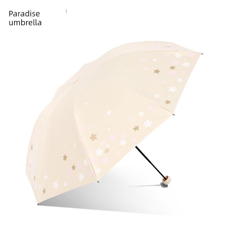 Paradise Umbrella Sun Protection UV Protection Sun Umbrella Sun Umbrella Light Small Portable Folding Umbrella Women Dual-Use Student