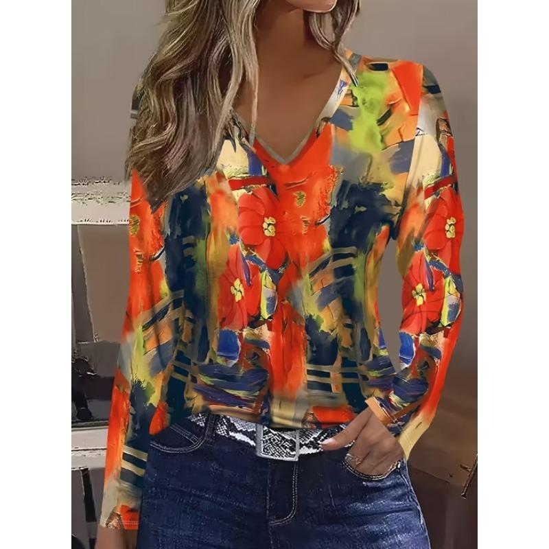 Mode Festival Kleidung Damen T-Shirts Herbst Winter Langarm Weihnachts-Stil 3D Druck Street Hip Hop Damen Top