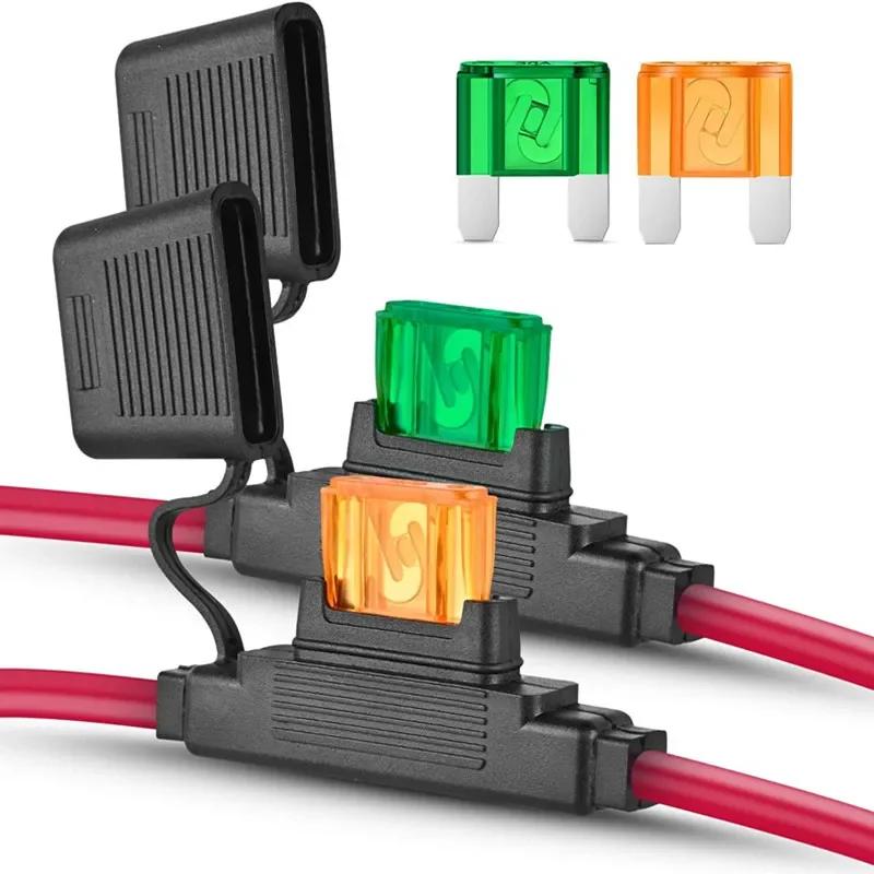 

Car Fuse Holder Small Size Mini Blade NEW 5/10pcsWaterproof Sealed Fuse Box Car Fuse Socket in Line Cutoff Switch Adapter