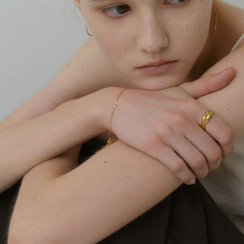 NORMALLEE [White Gold] Cutting Chain Bracelet