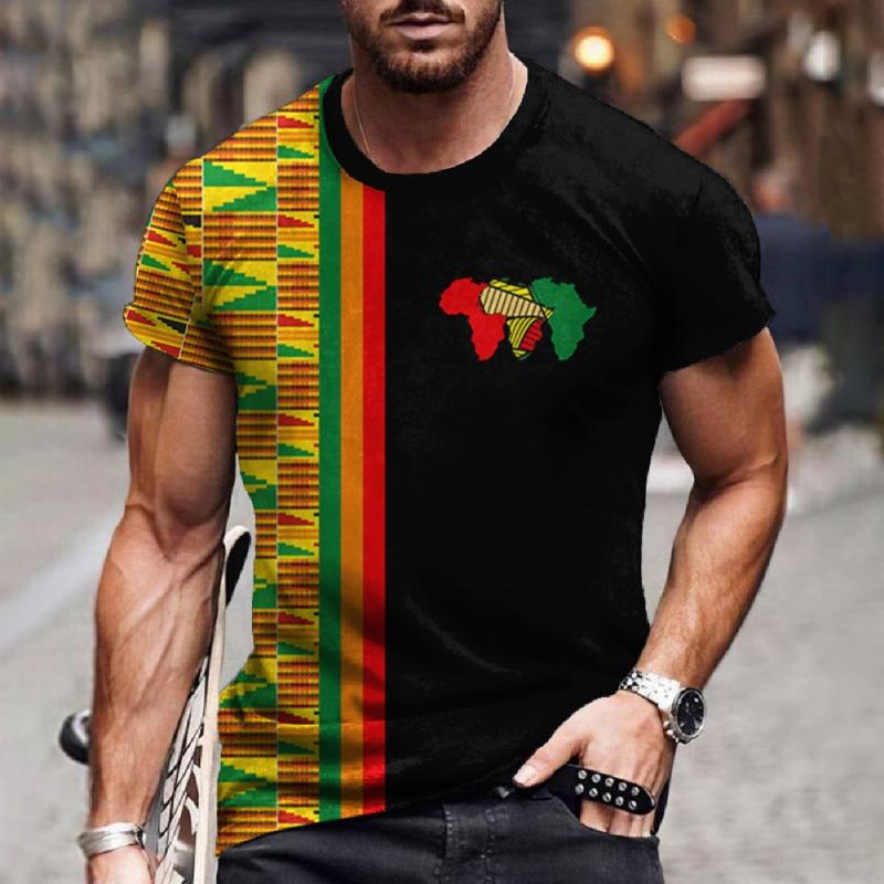 

Мужская футболка Этнические племенные футболки Dashiki с африканскими узорами 3D-принт Мужские футболки с коротким рукавом и воротом Harajuku Y2k Футболки Топы Одежда 5XL