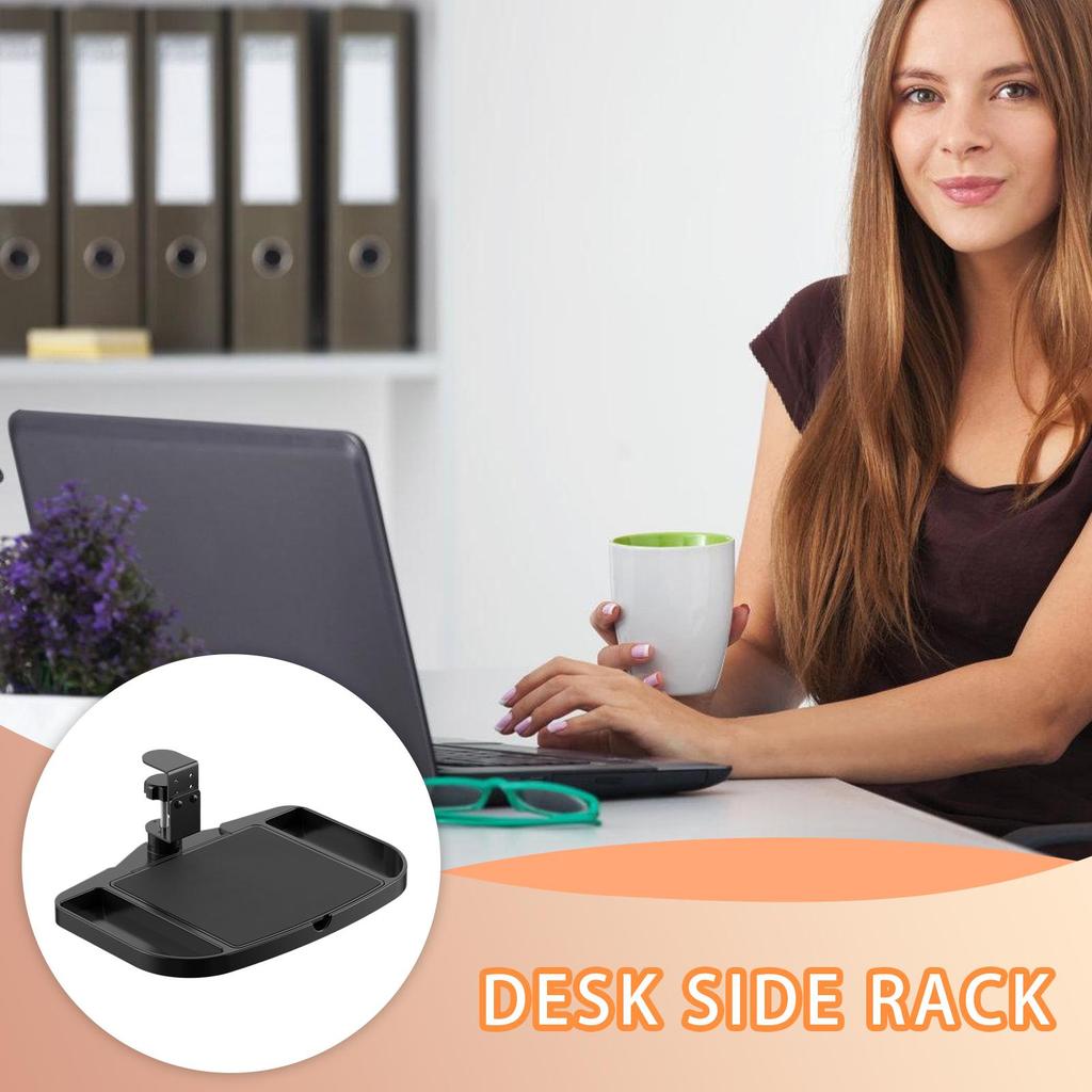 Desk Side Storage Steel Side Desk Organizer Adjustable Space-Saving Holder Rack For Workplace Dorm Eraser Pen Student Standing