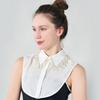 Jeweled Half Shirt False Collar Beaded Pearls Spread Lapel Versatile Art Collar Sweet Shawl False Decorative Shawl