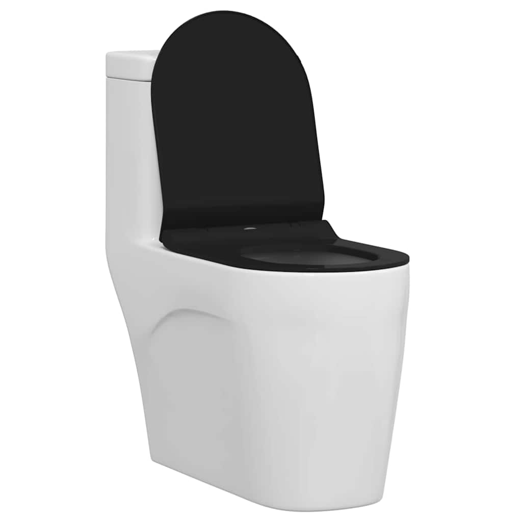 Verstellbarer Toilettensitz Schwarz 50 x 36,5 x 5 cm Polypropylen
