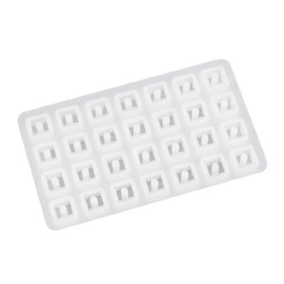 Resin Crafting Molds Bracelet Beads Moulds Silicone Letter Bead Molds Silicone Texture Present for Craft Enthusiasts