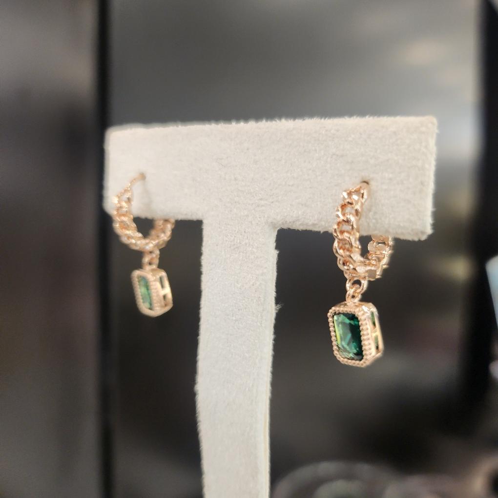 ARTRIA Ruby Simple E One-Touch Mini Me Square Earrings JTOERIN0010EMF