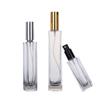 Retro Wooden Lid Perfume Decanter: Portable 10ml Glass Spray & 5ml Press-type Bottle Sample.