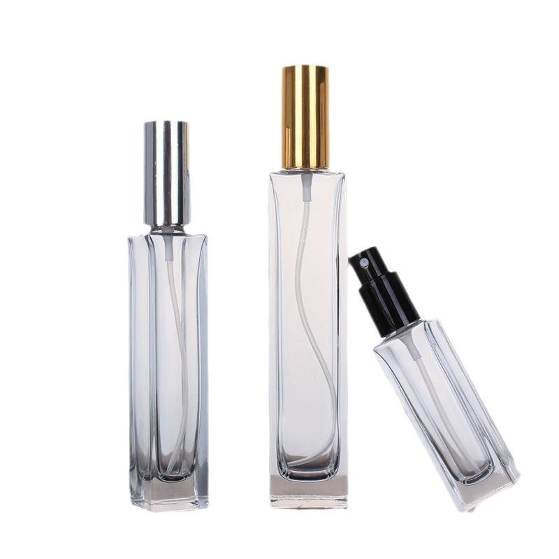 Retro Wooden Lid Perfume Decanter: Portable 10ml Glass Spray & 5ml Press-type Bottle Sample.