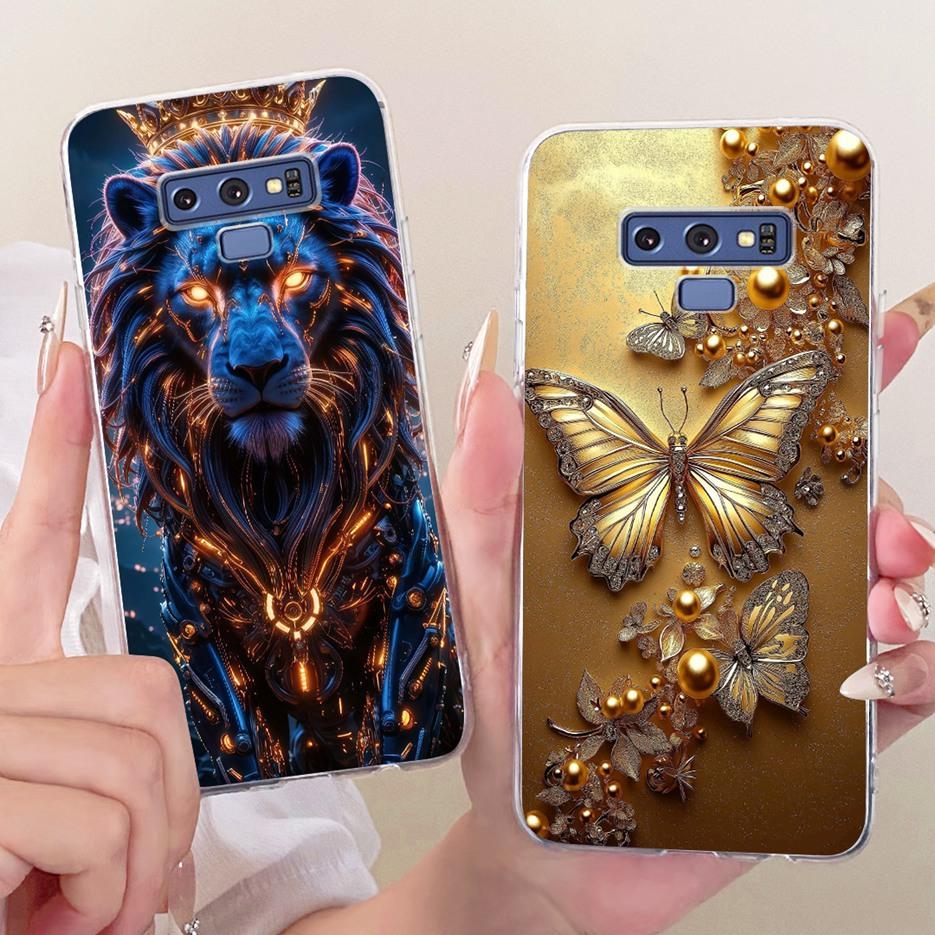 For Samsung Galaxy Note 9 Case SM-N960F Luxury Flower Butterfly Painted Cover Soft Slim Phone Case For Samsung Note 9 Note9 Bags