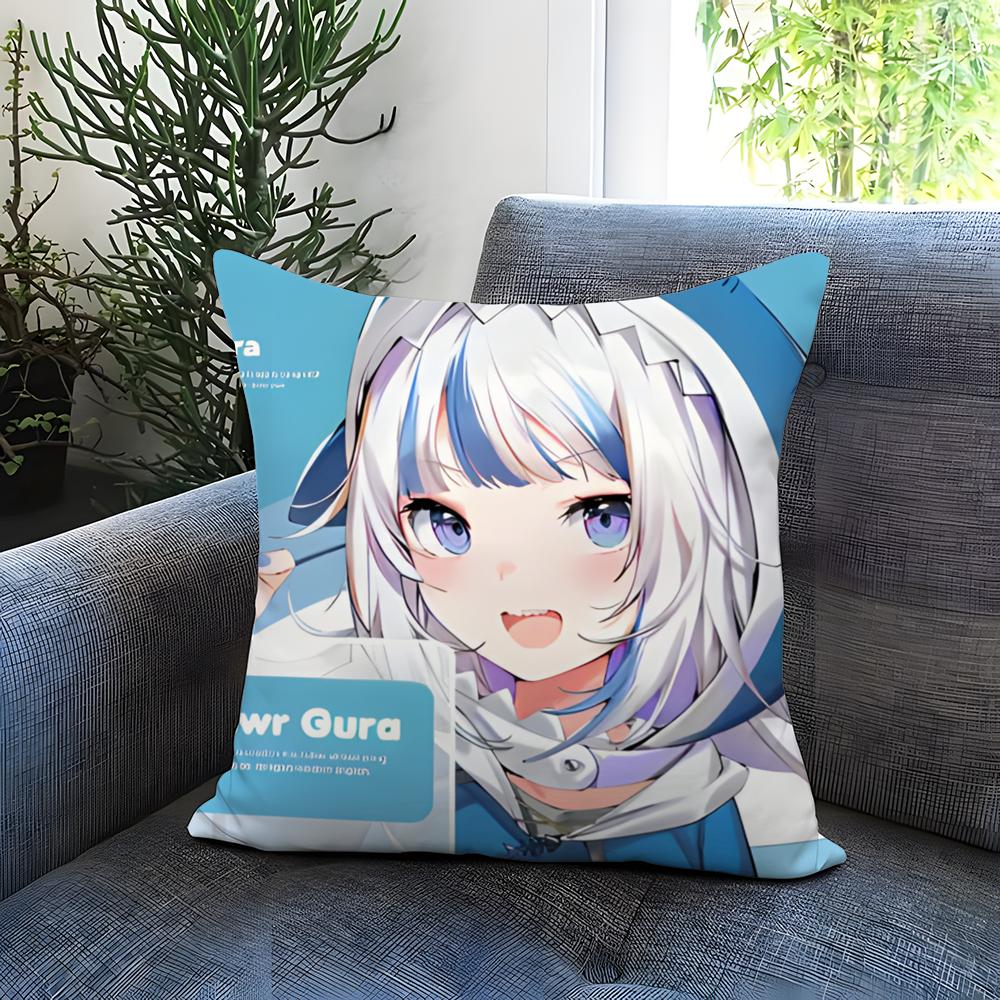 Gawr Gura H-Hololive EN Kissenbezug Bequem Wendbar Kissenbezug Ideal für Auto Sofa Schlafzimmer & Mehr