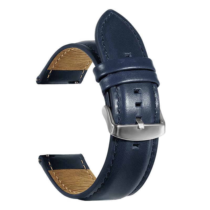 

18 мм 20 мм 22 мм 24 мм 26 мм Винтажные ремешки из натуральной кожи Прострочка Кожаный ремешок для часов Быстросъемный браслет Спортивный браслет 20mm синий
