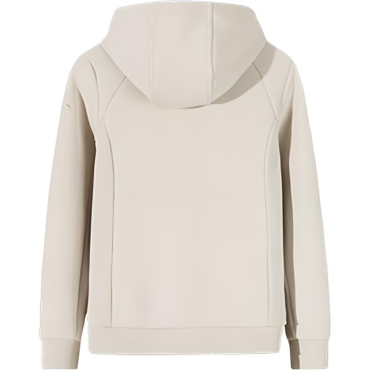 Anta Training Series Solid Color Zip-Up Hooded Comfortable Breathable Versatile Jacket Women jackets Triumphant-Gray 162517707S-2