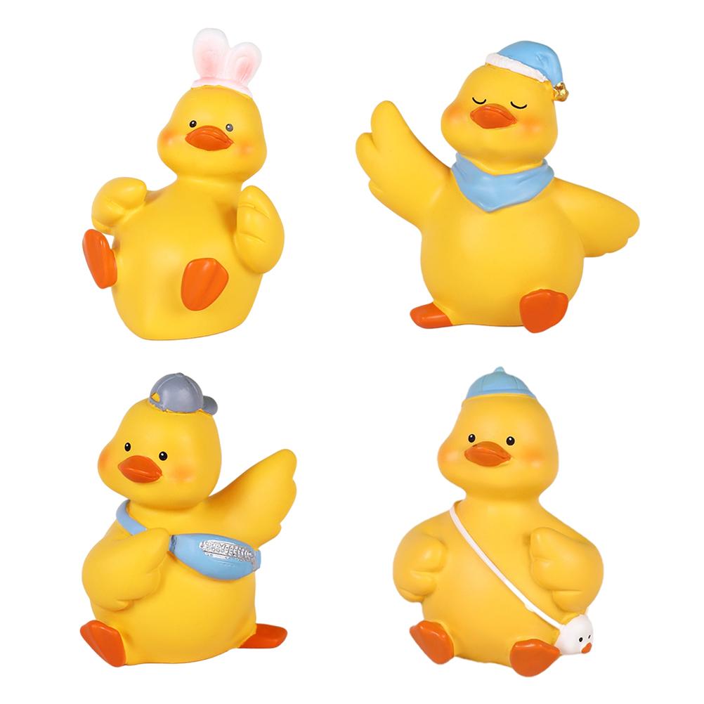 Cartoon Car Ornaments Resin Duck Toy Car Dashboard Ornaments Auto Interior Decorations Car Decors