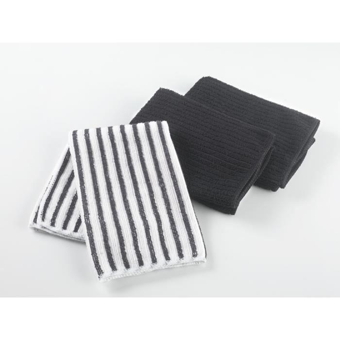 Lot De 3 Chiffons Microfibre CUISTOT Noir