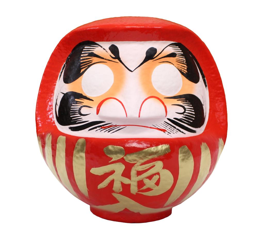 Takasaki Daruma Size Celebrating Health and Figurine/Object, Red, 6, 20x19x22cm, Longevity, HKDM-6-RE-7