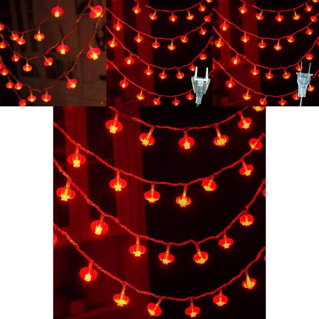 Led Lucky Character String Lights Home Decor For Festive Holiday Celebration