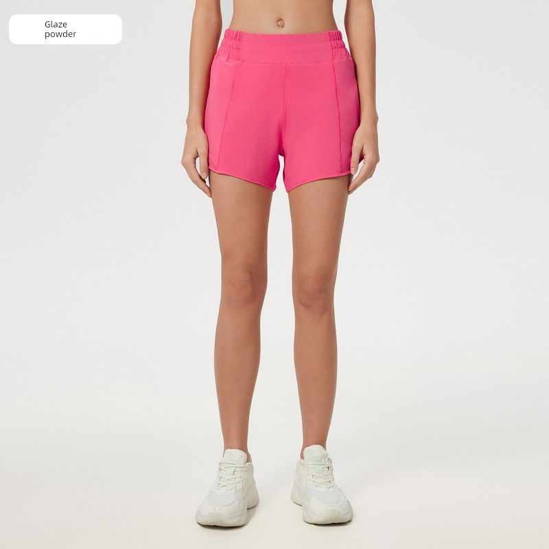 2025 Spring and Summer New Quick-Drying Sports Shorts Women's Running with Lining Training Workout Pants High Waist Yoga Shorts