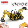 High-Quality 2466Pcs High-Quality Backhoe High-Quality Loader High-Quality Building High-Quality Blocks Urban Area High-Quality Engineering