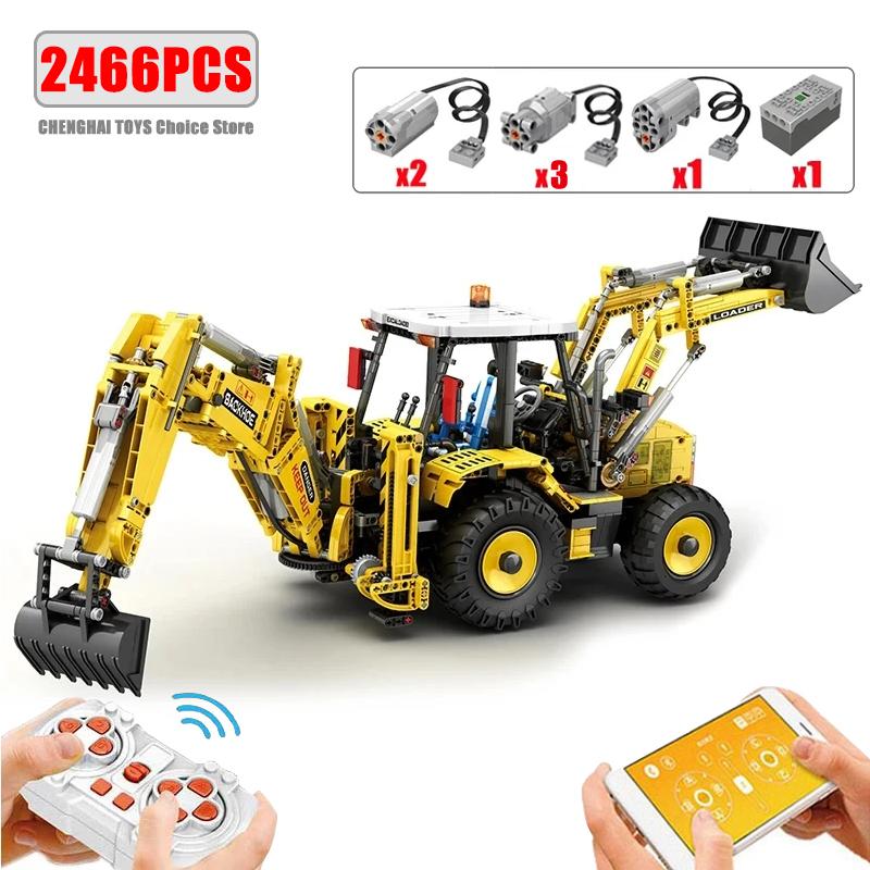 High-Quality 2466Pcs High-Quality Backhoe High-Quality Loader High-Quality Building High-Quality Blocks Urban area High-Quality Engineering