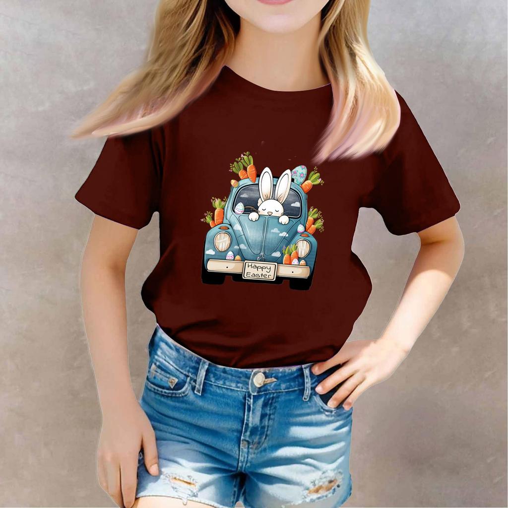 Toddler Girl Boy T-Shirts Kids Top Boys And Girls Printed Short Sleeved T-shirt