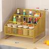QinChen Gold Large Tabletop Condiment & Cup Organizer