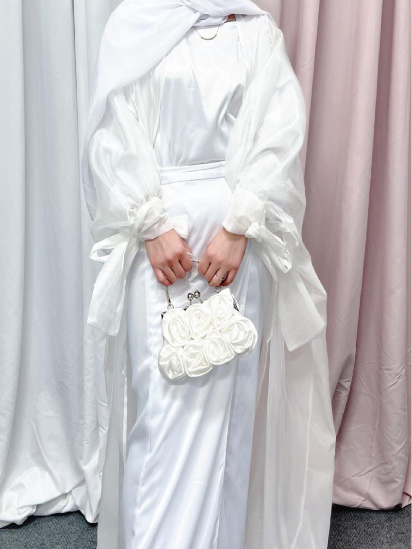 

Жіноча модна східна абая накидка довга сукня одяг для молитви Double Extra Large білий