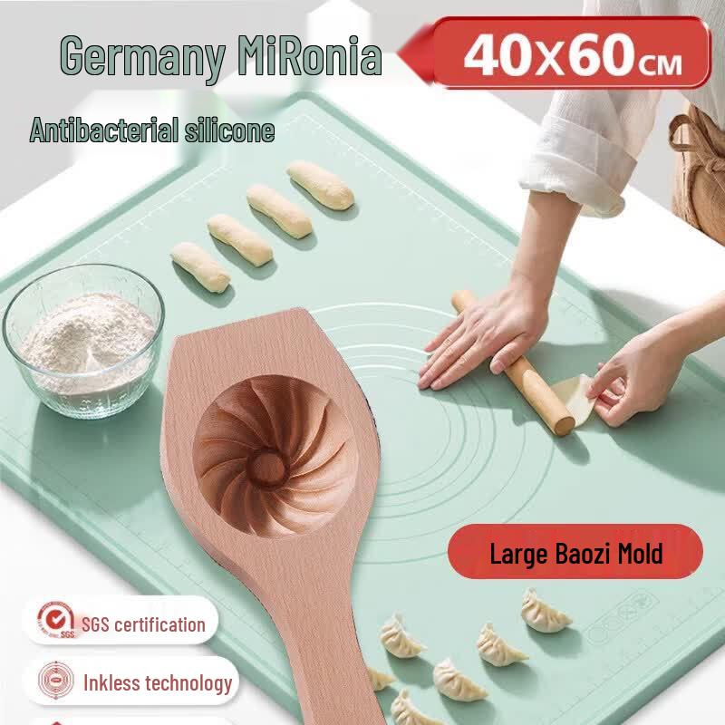 Solid Wood Steamed Bun & Dumpling Mold Kit