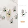 5Pcs/pack 3D Tulip Ornament Metal Texture Nail Jewelry Nail Art Decoration