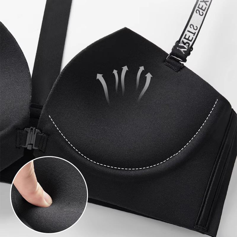 Women's Front Closure Push-Up Bra Sexy Underwear Seamless Push Up Bra Fashion T Back Brassiere Ladies Lingerie