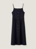BEMUSE MANSION Button Up Volume Layered Dress - Navy
