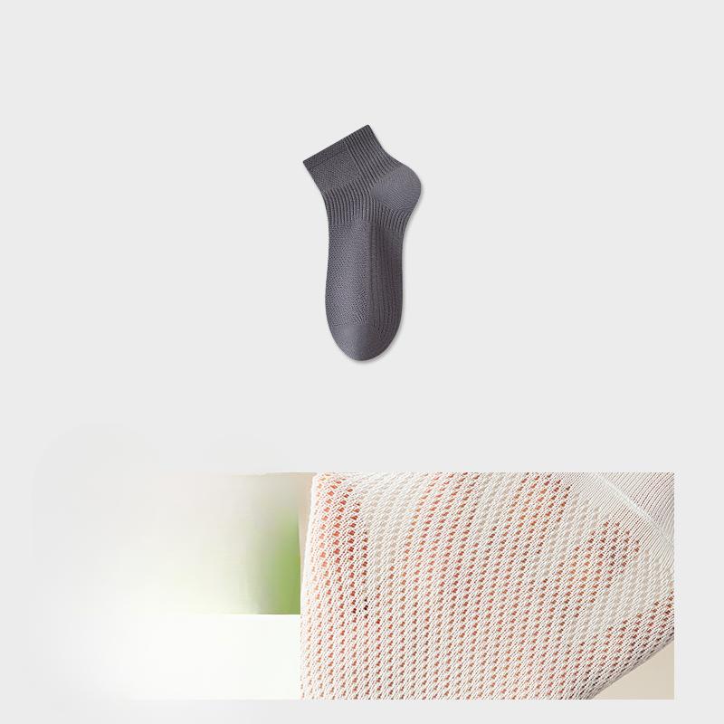 Men's Summer Thin Pure Cotton Mid-calf Socks, Mesh Breathable, Sweat-absorbing, Odor-proof Short Socks, Sports Cotton Socks
