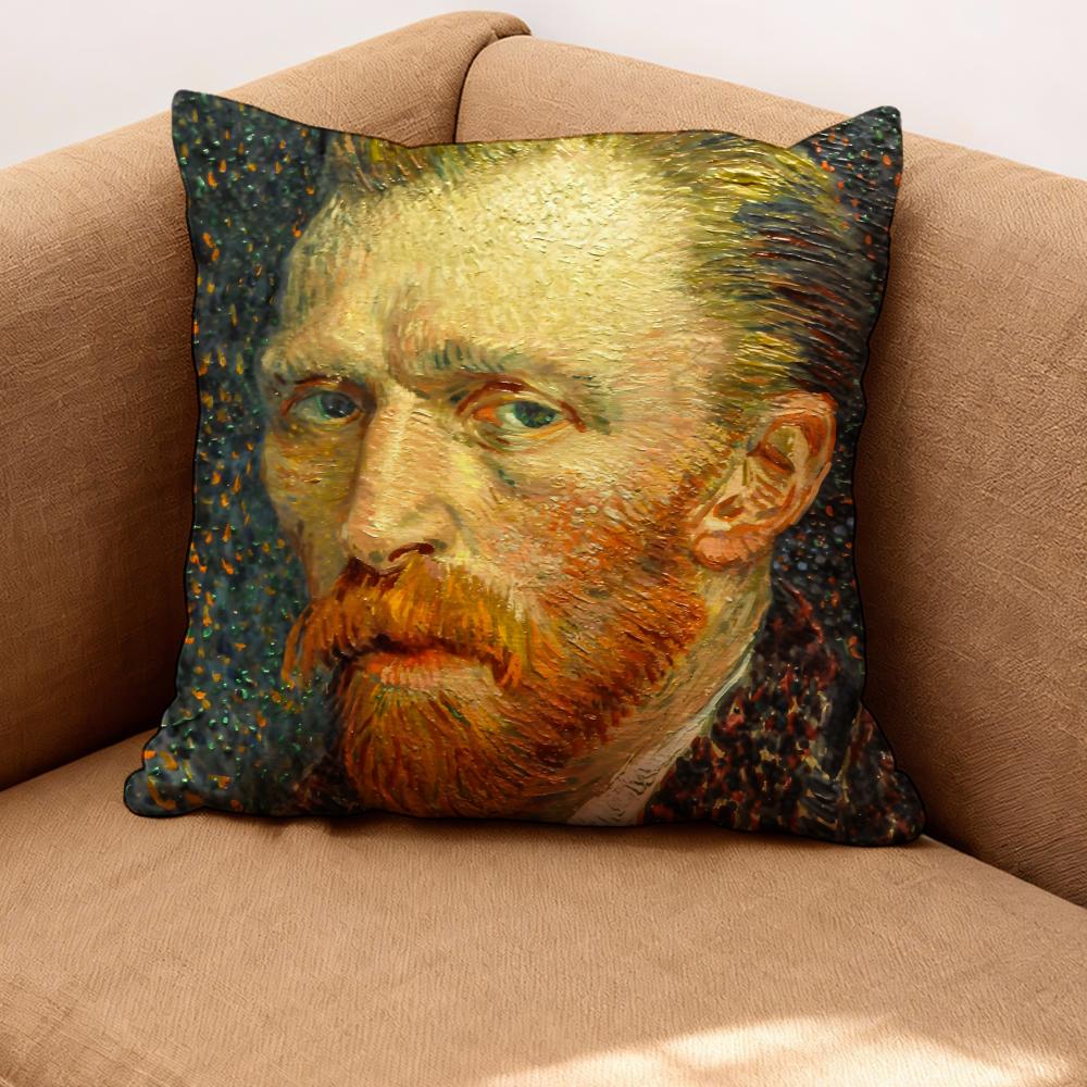 Vincent Van Gogh Cushion Cover Premium Comfort Reversible Pillow Cove -Two In One Design for Any Room & Car Interior