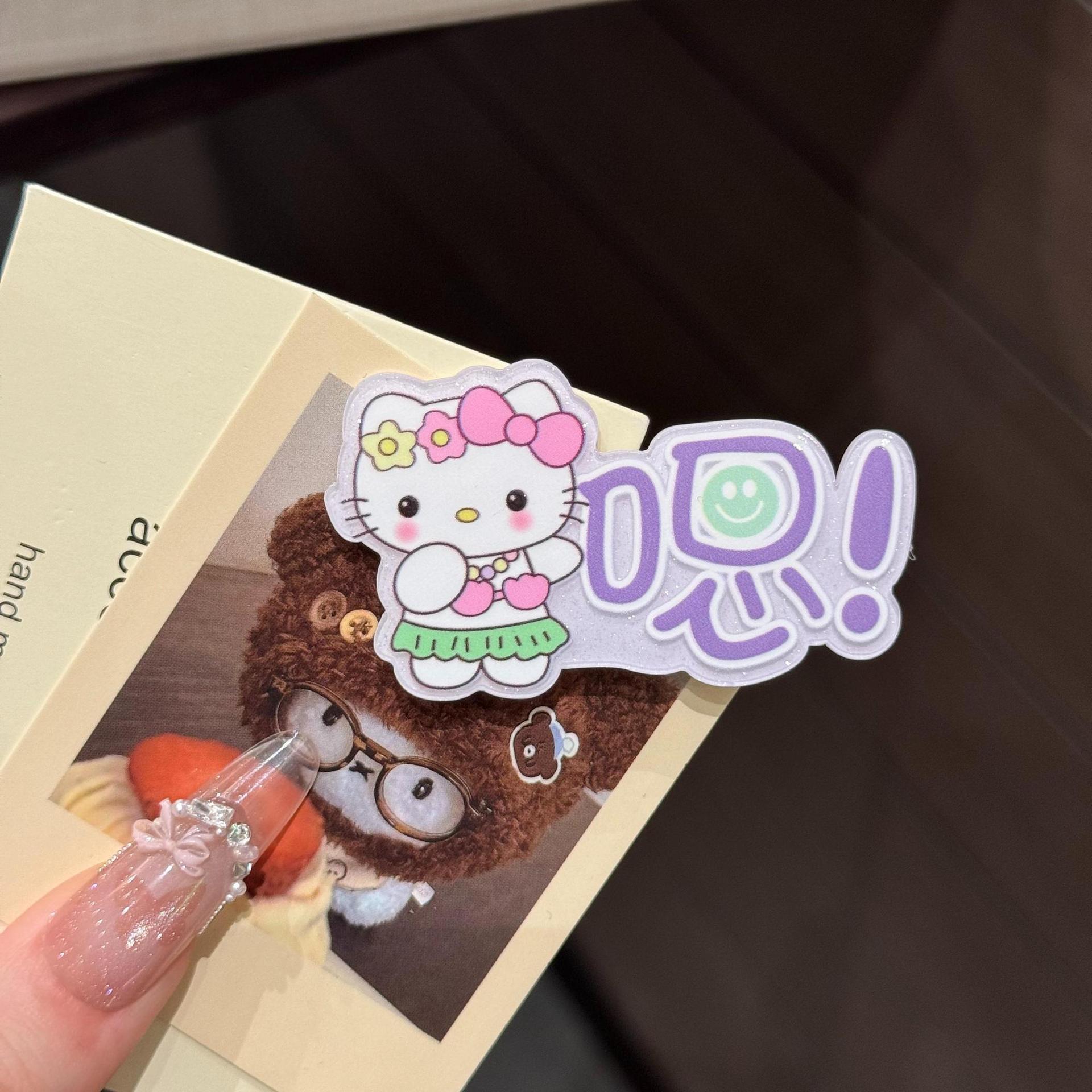 Очаровательная заколка для волос  Конфетный котик  - Милый японский аксессуар-уточка для девочек